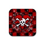 Skull Romance  Rubber Coaster (Square)