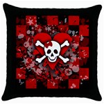 Skull Romance  Throw Pillow Case (Black)