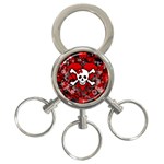 Skull Romance  3-Ring Key Chain