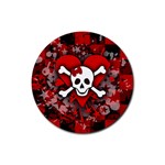 Skull Romance  Rubber Round Coaster (4 pack)