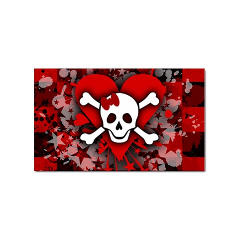 Skull Romance  Sticker (Rectangular) from ArtsNow.com Front