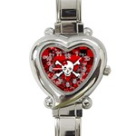 Skull Romance  Heart Italian Charm Watch