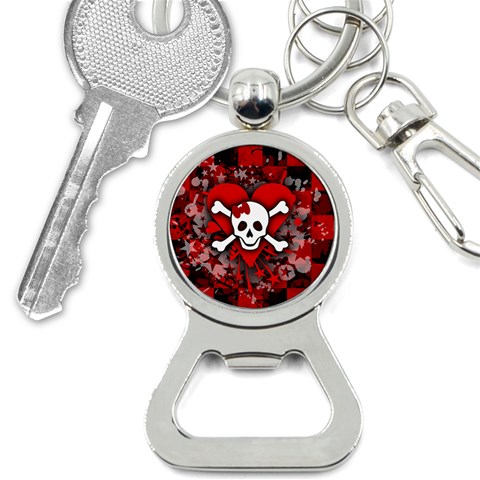 Skull Romance  Bottle Opener Key Chain from ArtsNow.com Front