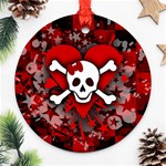 Skull Romance  Round Ornament (Two Sides)