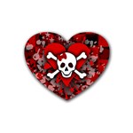 Skull Romance  Rubber Coaster (Heart)