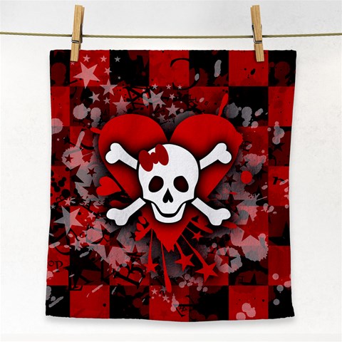 Skull Romance  Face Towel from ArtsNow.com Front
