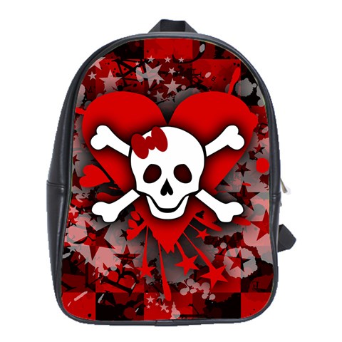 Skull Romance  School Bag (XL) from ArtsNow.com Front