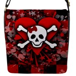 Skull Romance  Flap closure messenger bag (Small)