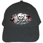 Skull Splatter Black Cap