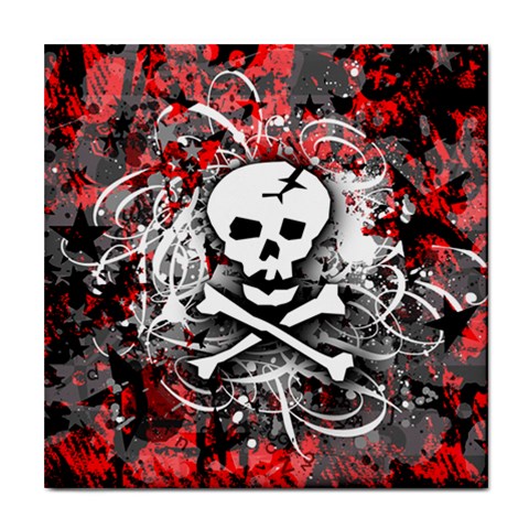 Skull Splatter Tile Coaster from ArtsNow.com Front