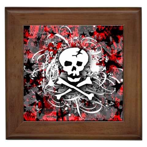 Skull Splatter Framed Tile from ArtsNow.com Front