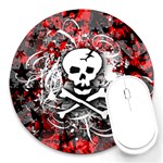 Skull Splatter Round Mousepad