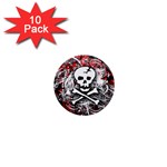 Skull Splatter 1  Mini Button (10 pack) 