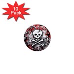 Skull Splatter 1  Mini Magnet (10 pack) 