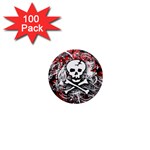 Skull Splatter 1  Mini Button (100 pack) 