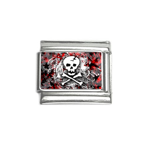 Skull Splatter Italian Charm (9mm) from ArtsNow.com Front
