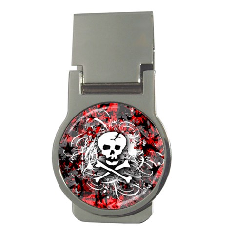 Skull Splatter Money Clip (Round) from ArtsNow.com Front