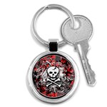 Skull Splatter Key Chain (Round)