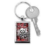 Skull Splatter Key Chain (Rectangle)