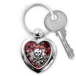 Skull Splatter Key Chain (Heart)