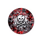 Skull Splatter Rubber Round Coaster (4 pack)