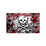 Skull Splatter Sticker (Rectangular)