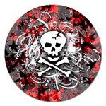 Skull Splatter Magnet 5  (Round)