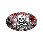 Skull Splatter Sticker Oval (10 pack)