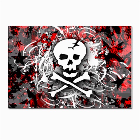 Skull Splatter Postcard 4 x 6  (Pkg of 10) from ArtsNow.com Front