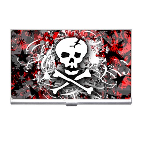 Skull Splatter Business Card Holder from ArtsNow.com Front