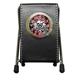 Skull Splatter Pen Holder Desk Clock