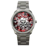 Skull Splatter Sport Metal Watch