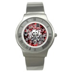 Skull Splatter Stainless Steel Watch