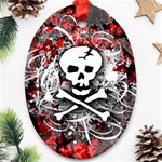 Skull Splatter Oval Ornament (Two Sides)