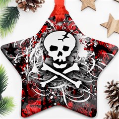 Skull Splatter Star Ornament (Two Sides) from ArtsNow.com Front