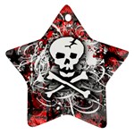 Skull Splatter Star Ornament (Two Sides)
