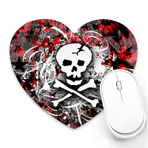 Skull Splatter Mousepad (Heart) from ArtsNow.com Front