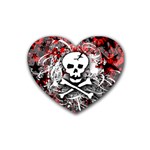 Skull Splatter Rubber Coaster (Heart)