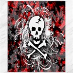 Skull Splatter Canvas 11  x 14 