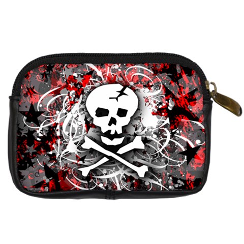 Skull Splatter Digital Camera Leather Case from ArtsNow.com Back