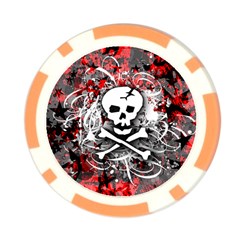 Skull Splatter Poker Chip Card Guard (10 pack) from ArtsNow.com Front