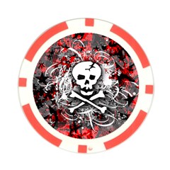 Skull Splatter Poker Chip Card Guard (10 pack) from ArtsNow.com Back