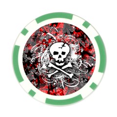Skull Splatter Poker Chip Card Guard (10 pack) from ArtsNow.com Back