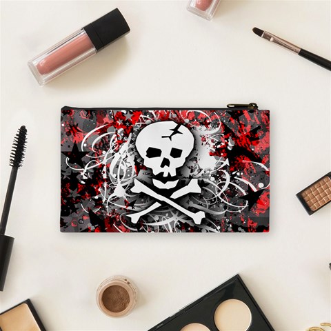 Skull Splatter Cosmetic Bag (Small) from ArtsNow.com Back