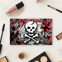 Skull Splatter Cosmetic Bag (Medium) from ArtsNow.com Front