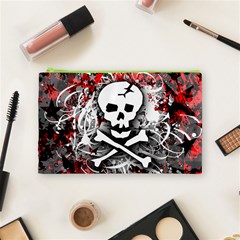 Skull Splatter Cosmetic Bag (Medium) from ArtsNow.com Front