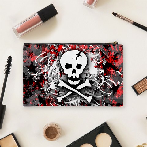 Skull Splatter Cosmetic Bag (Medium) from ArtsNow.com Back