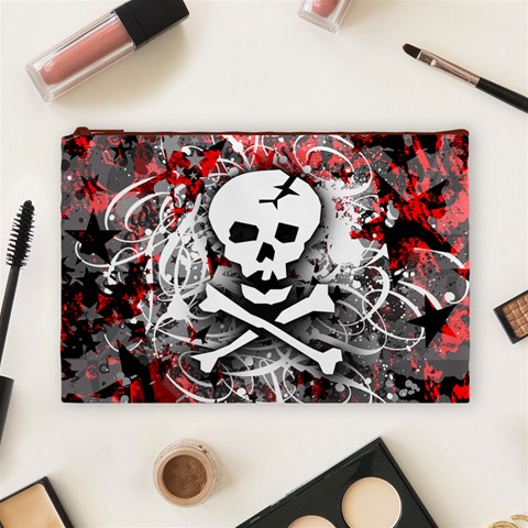 Skull Splatter Cosmetic Bag (Large) from ArtsNow.com Front
