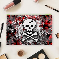 Skull Splatter Cosmetic Bag (Large) from ArtsNow.com Back