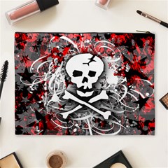 Skull Splatter Cosmetic Bag (XL) from ArtsNow.com Back